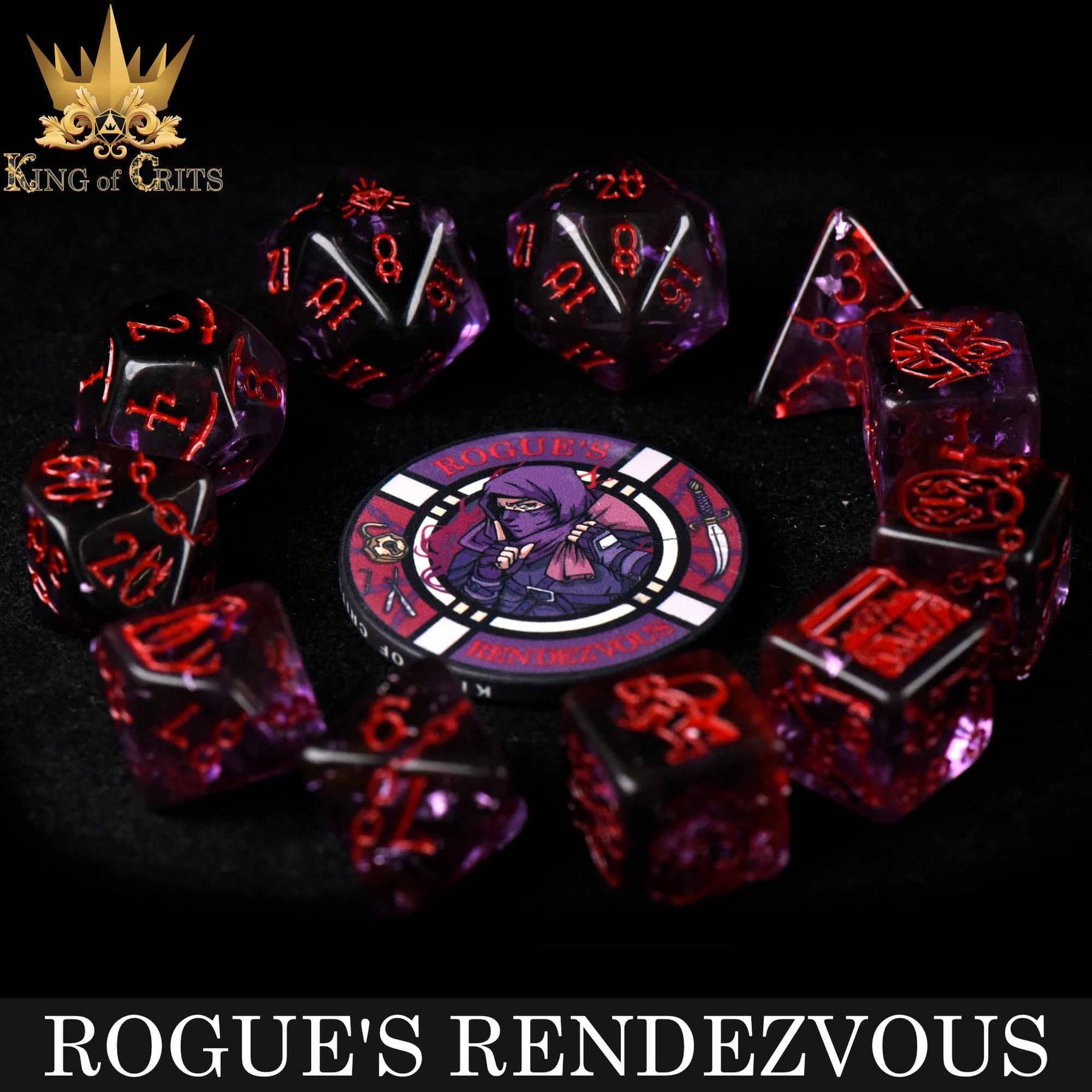 DNDDICE.COM Dice > Other Dice Rogue's Rendezvous - 11 Dice Set 758890747412 ER11ROGUE