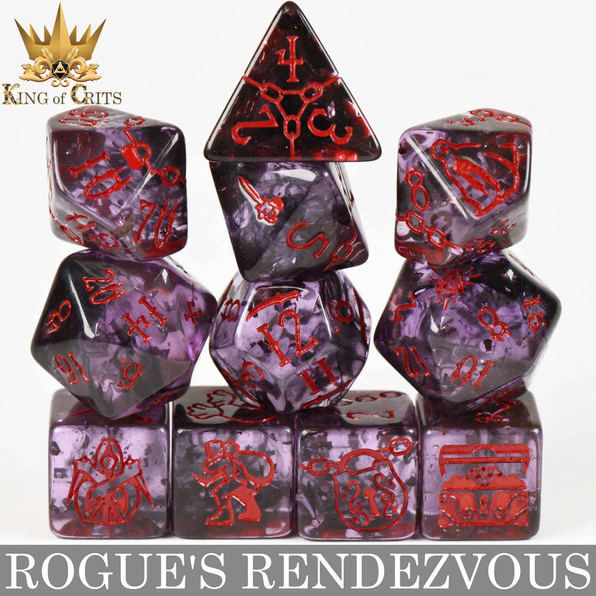 DNDDICE.COM Dice > Other Dice Rogue's Rendezvous - 11 Dice Set 758890747412 ER11ROGUE