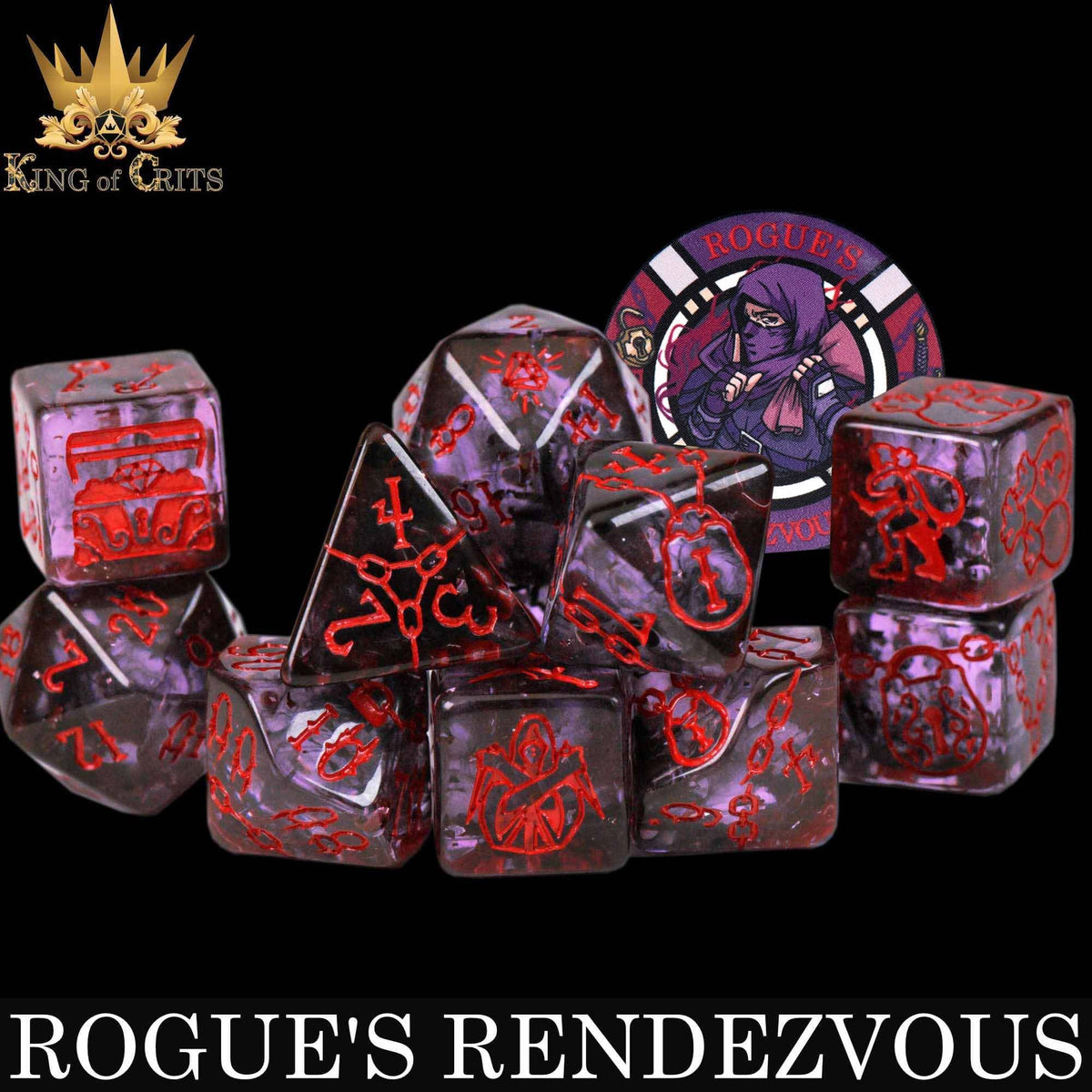 DNDDICE.COM Dice > Other Dice Rogue's Rendezvous - 11 Dice Set 758890747412 ER11ROGUE