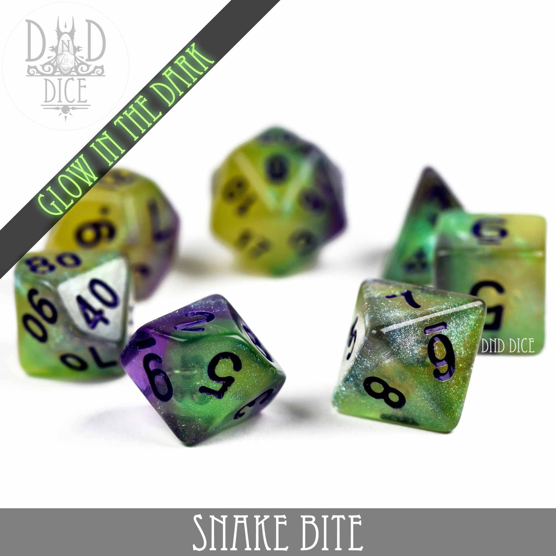 DNDDICE.COM Dice > Other Dice Snake Bite Glow in the Dark 758890746248 PR07SNAKE