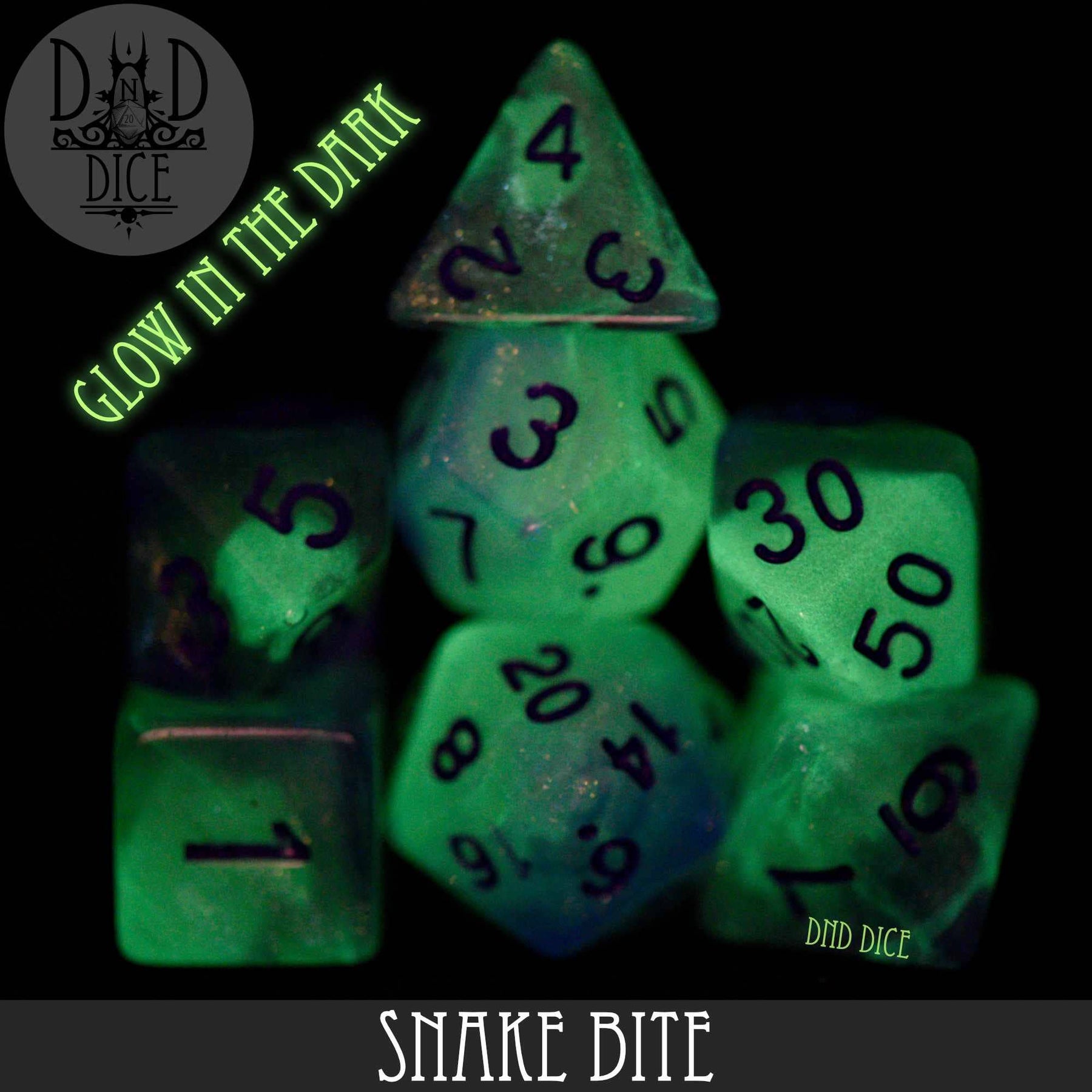 DNDDICE.COM Dice > Other Dice Snake Bite Glow in the Dark 758890746248 PR07SNAKE