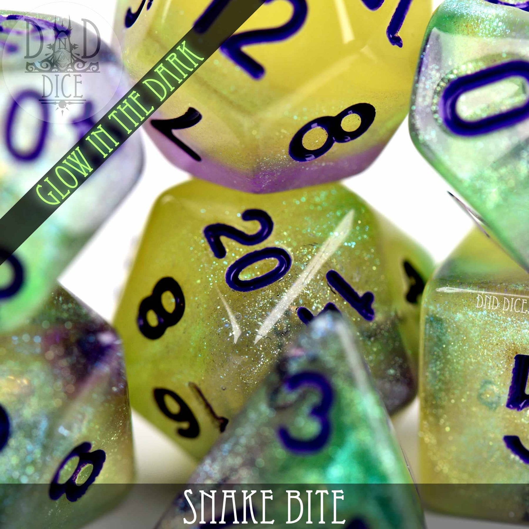 DNDDICE.COM Dice > Other Dice Snake Bite Glow in the Dark 758890746248 PR07SNAKE
