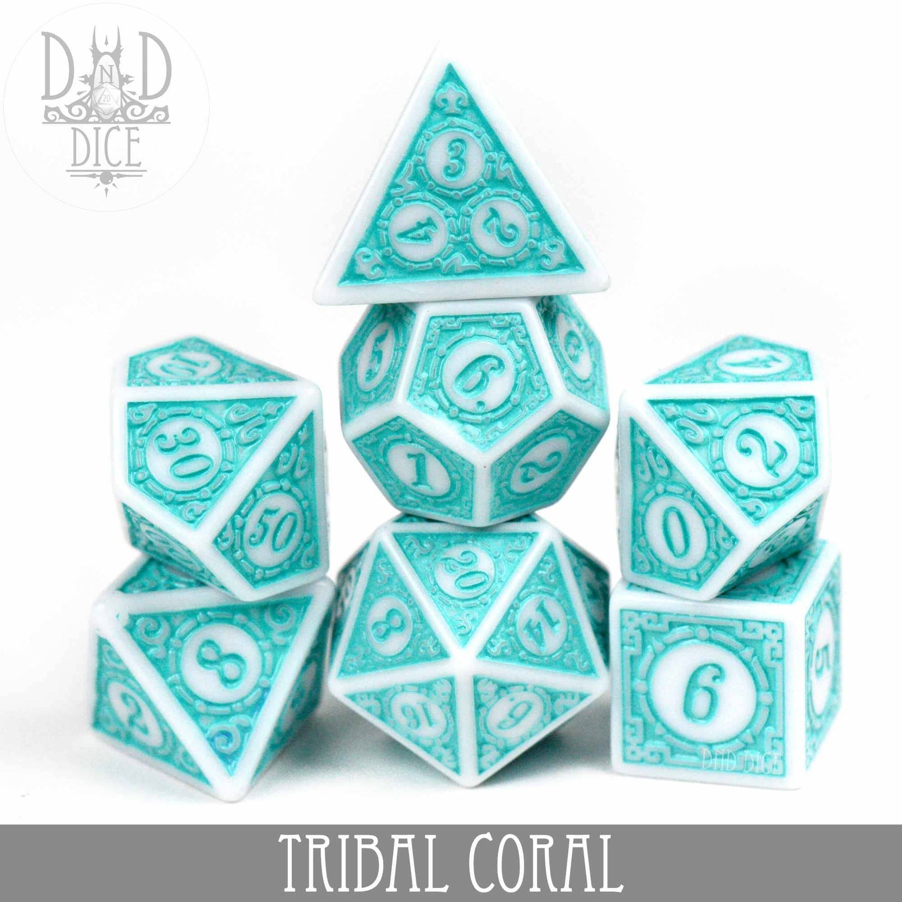 DNDDICE.COM Dice > Other Dice Tribal Coral 758890747085 PA07TCORAL