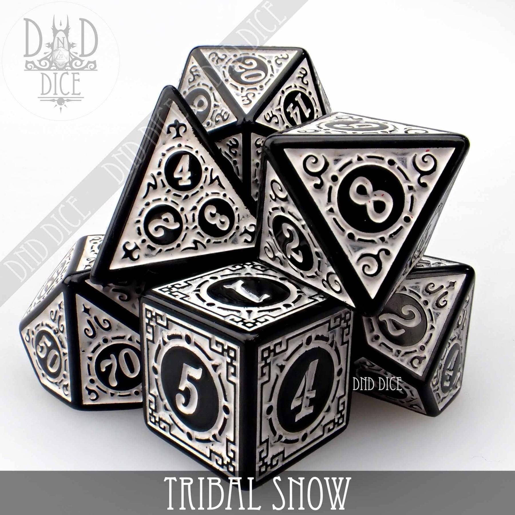 DNDDICE.COM Dice > Other Dice Tribal Snow 758890741595 PA07TRWH