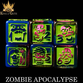 DNDDICE.COM Dice > Other Dice Zombie Apocalypse 11 Dice Set 758890750160 ER11ZOMBIE