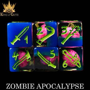 DNDDICE.COM Dice > Other Dice Zombie Apocalypse 11 Dice Set 758890750160 ER11ZOMBIE