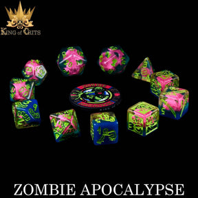 DNDDICE.COM Dice > Other Dice Zombie Apocalypse 11 Dice Set 758890750160 ER11ZOMBIE