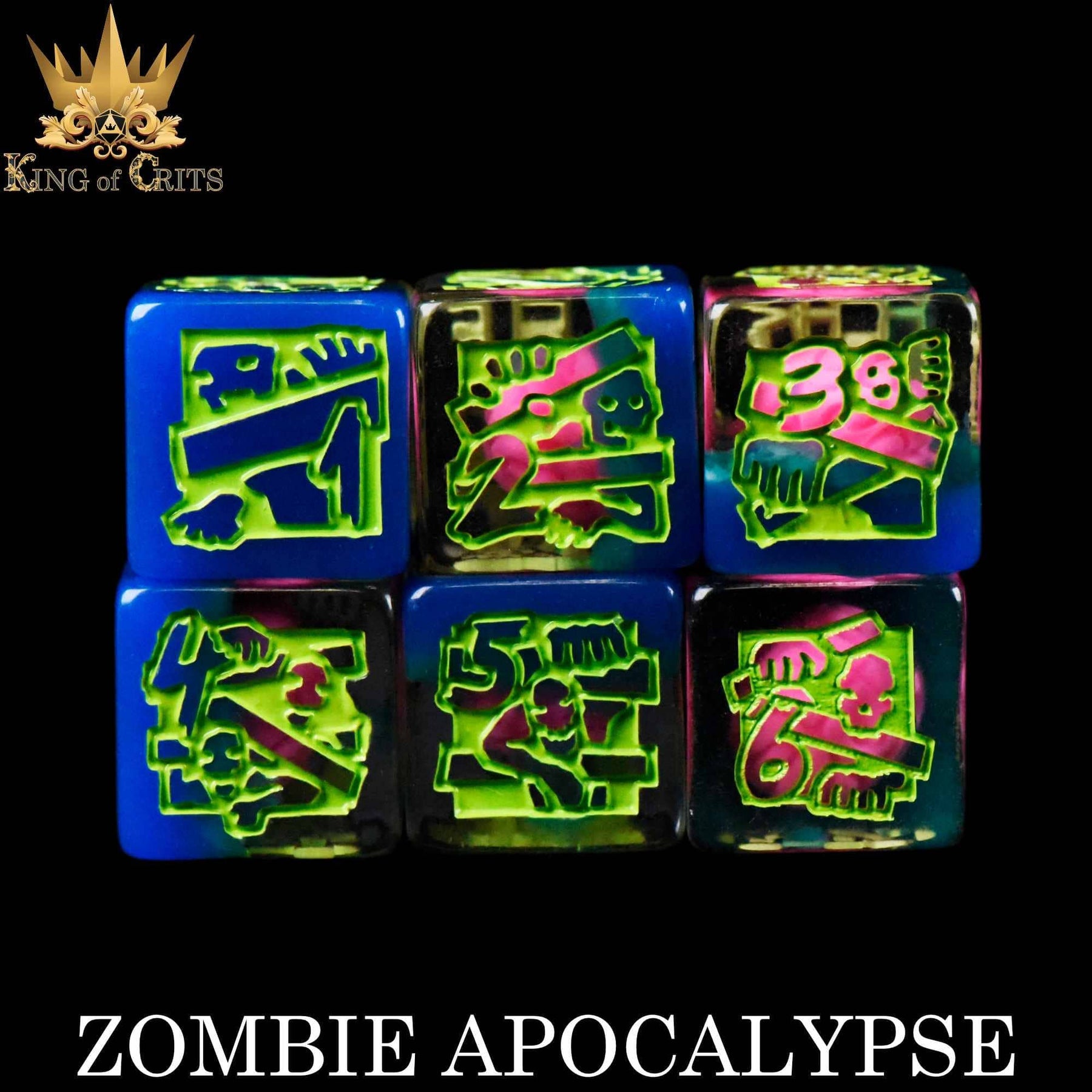 DNDDICE.COM Dice > Other Dice Zombie Apocalypse 11 Dice Set 758890750160 ER11ZOMBIE