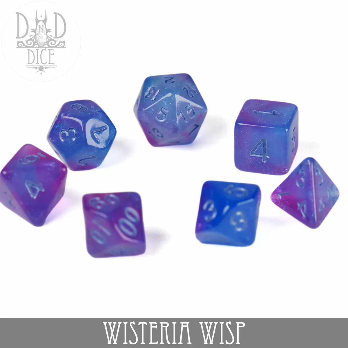 DNDDICE.COM Dice Wisteria Wisp Dice Set 758890749966 PA07WISP
