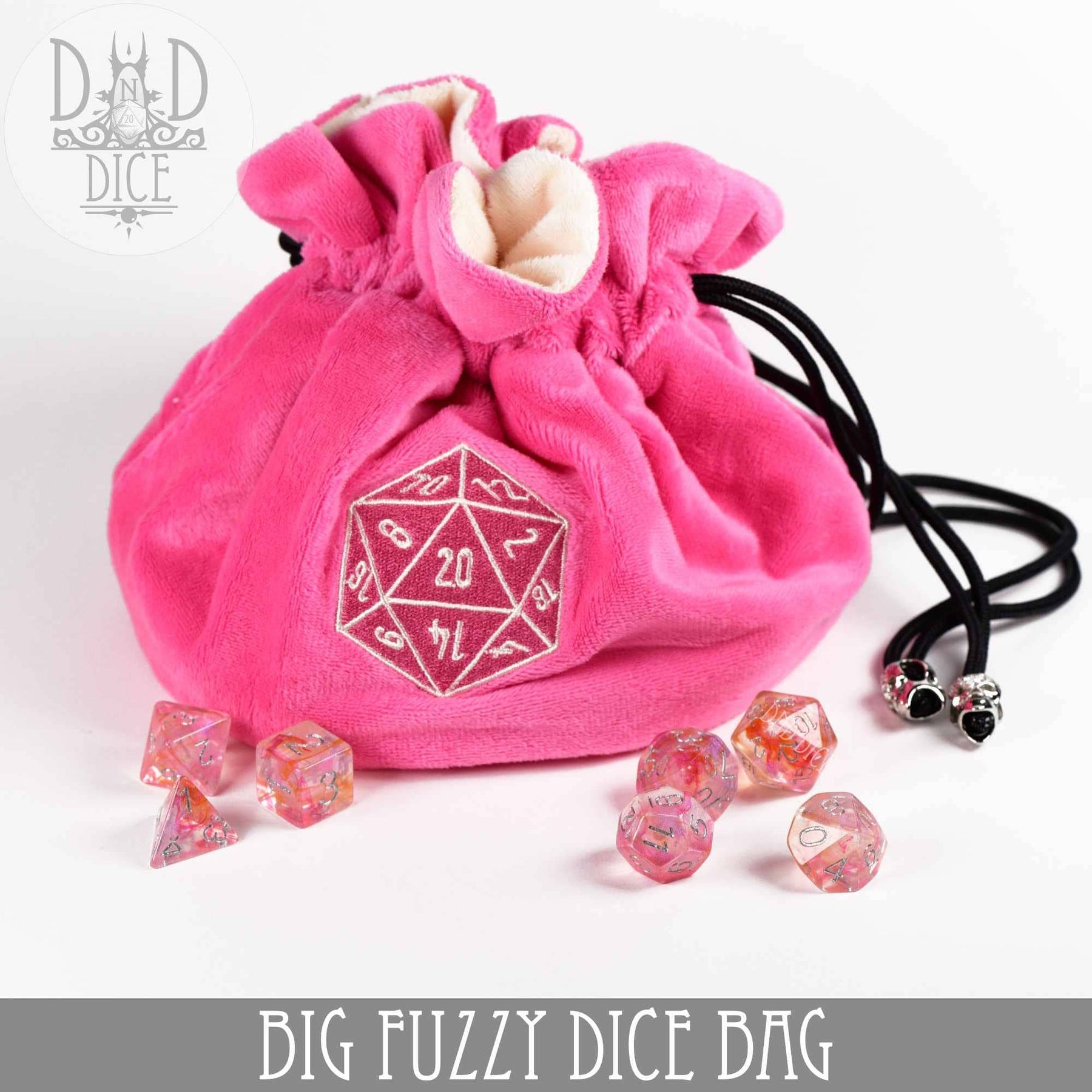DNDDICE.COM Game Supplies > Dice Storage Big Fuzzy Dice Bag - 6 Colors: Blue 758890745401 BIGFUZZYBL