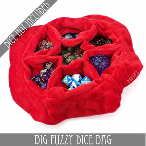 DNDDICE.COM Game Supplies > Dice Storage Big Fuzzy Dice Bag - 6 Colors: Blue 758890745401 BIGFUZZYBL