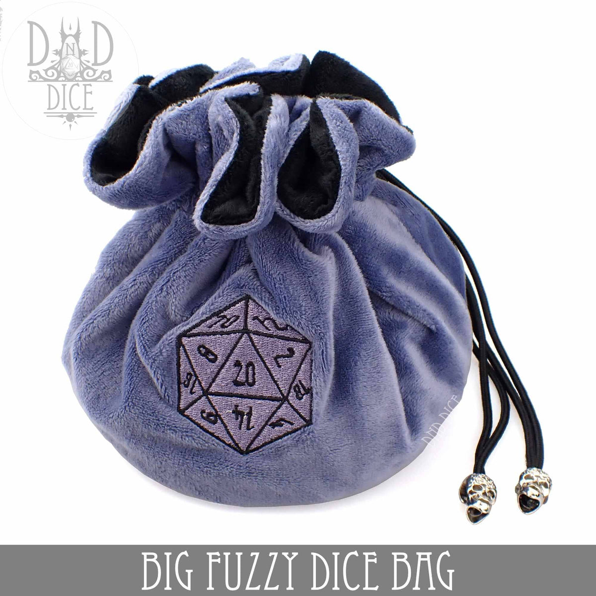 DNDDICE.COM Game Supplies > Dice Storage Big Fuzzy Dice Bag - 6 Colors: Blue 758890745401 BIGFUZZYBL