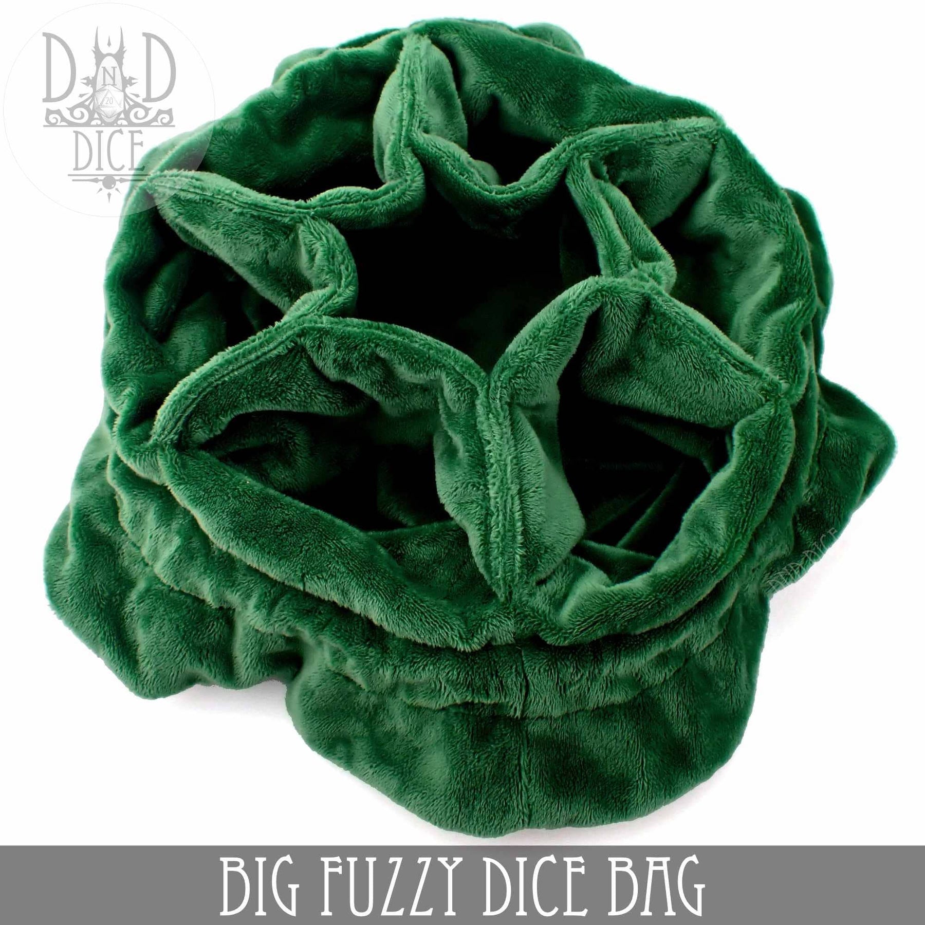 DNDDICE.COM Game Supplies > Dice Storage Big Fuzzy Dice Bag - 6 Colors: Green 758890745395 BIGFUZZYGR