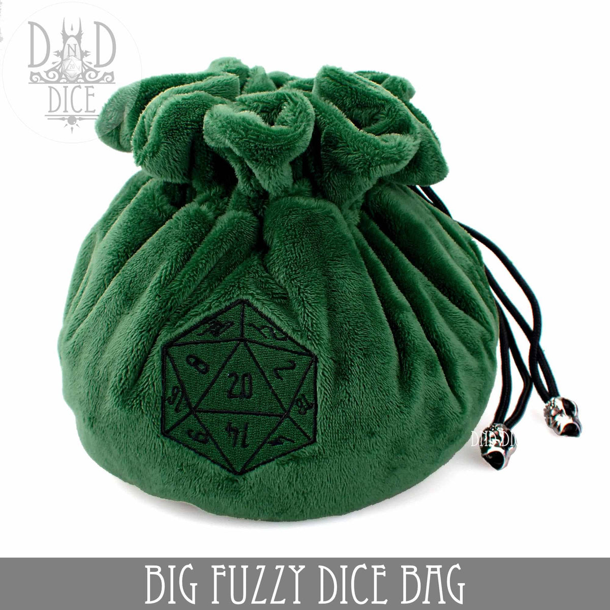 DNDDICE.COM Game Supplies > Dice Storage Big Fuzzy Dice Bag - 6 Colors: Green 758890745395 BIGFUZZYGR