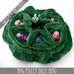 DNDDICE.COM Game Supplies > Dice Storage Big Fuzzy Dice Bag - 6 Colors: Pink 758890747580 BIGFUZZYPK
