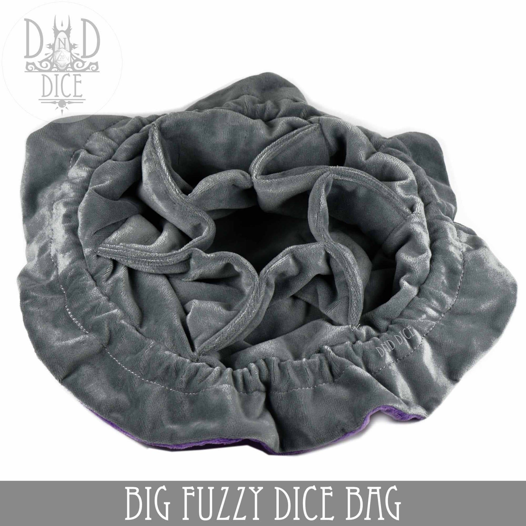 DNDDICE.COM Game Supplies > Dice Storage Big Fuzzy Dice Bag - 6 Colors: Purple 758890747573 BIGFUZZYPU