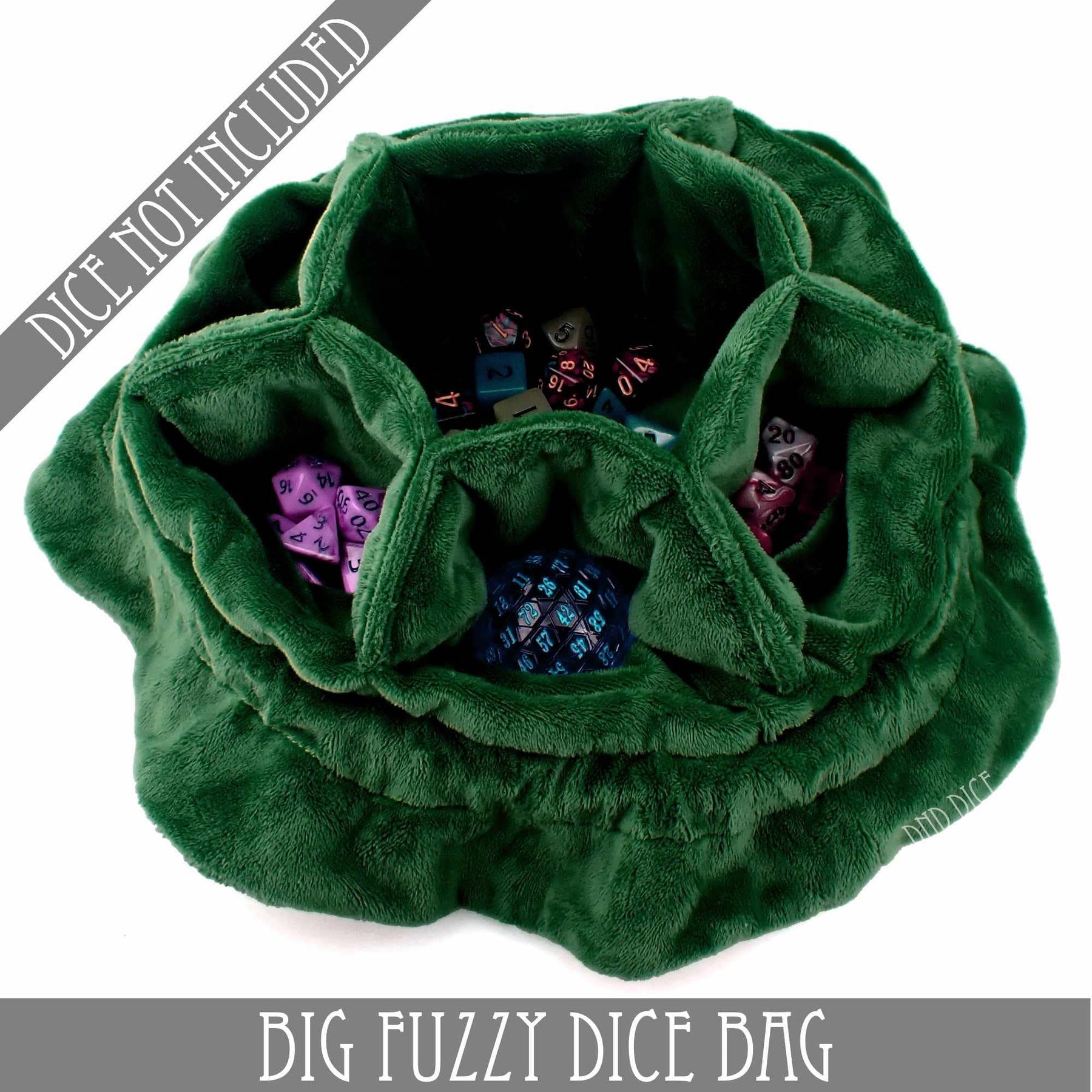 DNDDICE.COM Game Supplies > Dice Storage Big Fuzzy Dice Bag - 6 Colors: Purple 758890747573 BIGFUZZYPU
