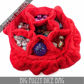 DNDDICE.COM Game Supplies > Dice Storage Big Fuzzy Dice Bag - 6 Colors: Tan 758890745692 BIGFUZZYTN