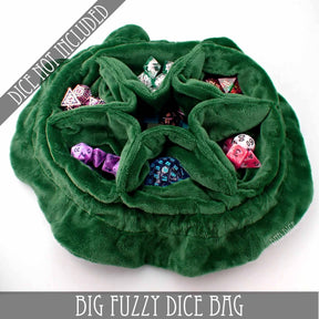 DNDDICE.COM Game Supplies > Dice Storage Big Fuzzy Dice Bag - 6 Colors: Tan 758890745692 BIGFUZZYTN