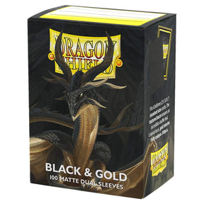 Dragon Shield Game Supplies > Card Sleeves Deck Protector: Dual Matte: Black & Gold (100) 5706569150693 ATM15069