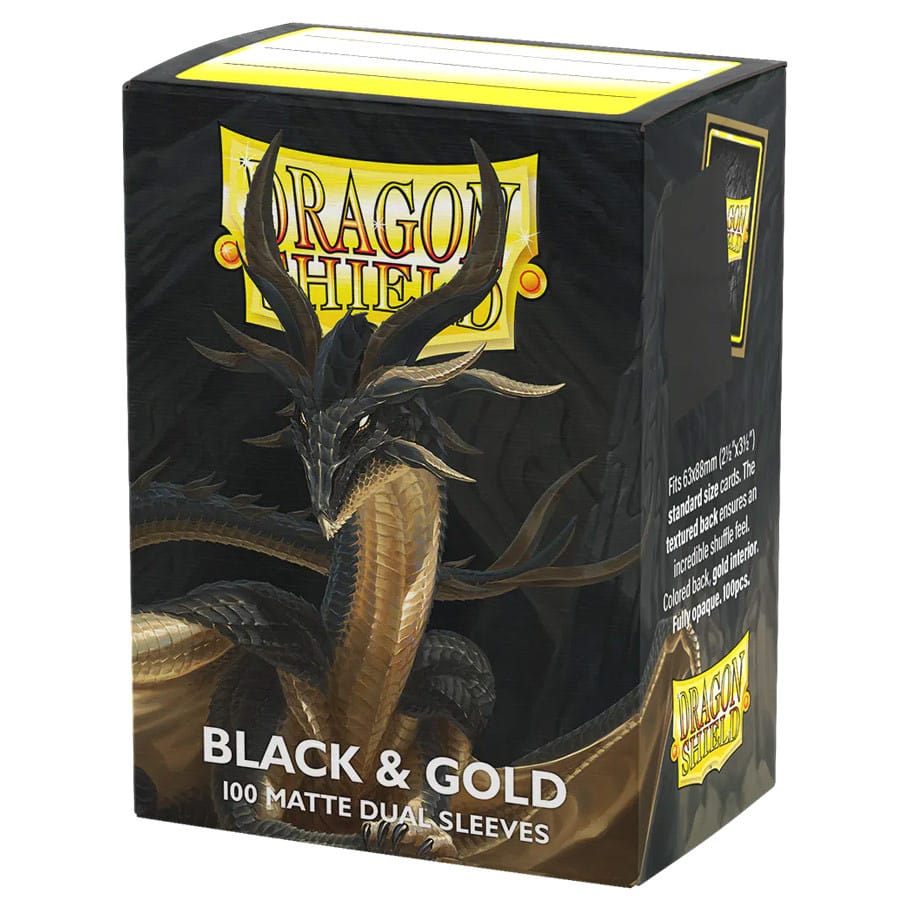 Dragon Shield Game Supplies > Card Sleeves Deck Protector: Dual Matte: Black & Gold (100) 5706569150693 ATM15069