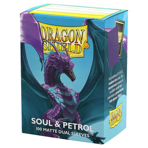 Dragon Shield Game Supplies > Card Sleeves Deck Protector: Dual Matte: Soul & Petrol (100) 5706569150709 ATM15070