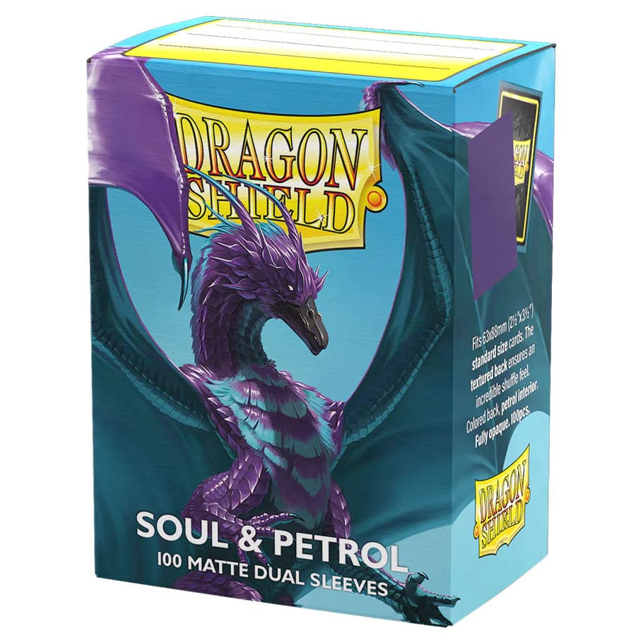 Dragon Shield Game Supplies > Card Sleeves Deck Protector: Dual Matte: Soul & Petrol (100) 5706569150709 ATM15070