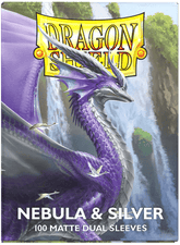Dragon Shield Game Supplies > Card Sleeves DRAGON SHIELD SLEEVES DUAL MATTE NEBULA AND SILVER 100CT (50) 5706569150754 AT-15075