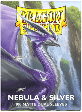 Dragon Shield Game Supplies > Card Sleeves DRAGON SHIELD SLEEVES DUAL MATTE NEBULA AND SILVER 100CT (50) 5706569150754 AT-15075
