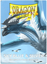 Dragon Shield Game Supplies > Card Sleeves DRAGON SHIELD SLEEVES DUAL MATTE SKY BLUE AND SILVER 100CT (50) 5706569150747 AT-15074