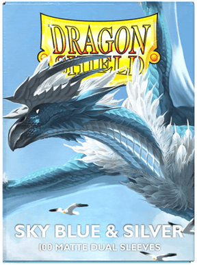 Dragon Shield Game Supplies > Card Sleeves DRAGON SHIELD SLEEVES DUAL MATTE SKY BLUE AND SILVER 100CT (50) 5706569150747 AT-15074