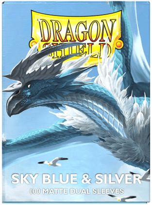 Dragon Shield Game Supplies > Card Sleeves DRAGON SHIELD SLEEVES DUAL MATTE SKY BLUE AND SILVER 100CT (50) 5706569150747 AT-15074