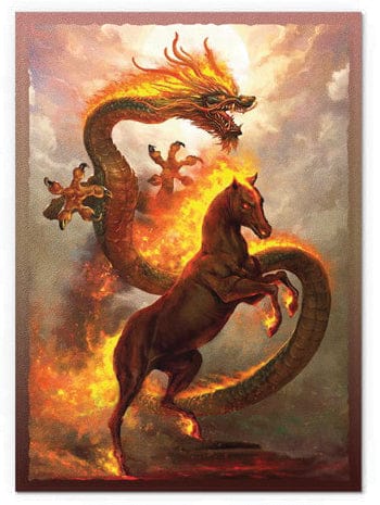 Dragon Shield Game Supplies > Card Sleeves Dragon Shields: (100) Matte Dual Art - Fire Horse 2026 5706569121150 ATM 12115