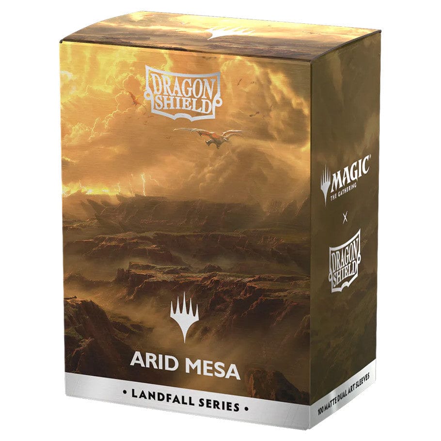 Dragon Shield Game Supplies > Card Sleeves Dual Matte: Magic the Gathering: Landfall Series: Arid Mesa (100) 5706569165024 ATM16502