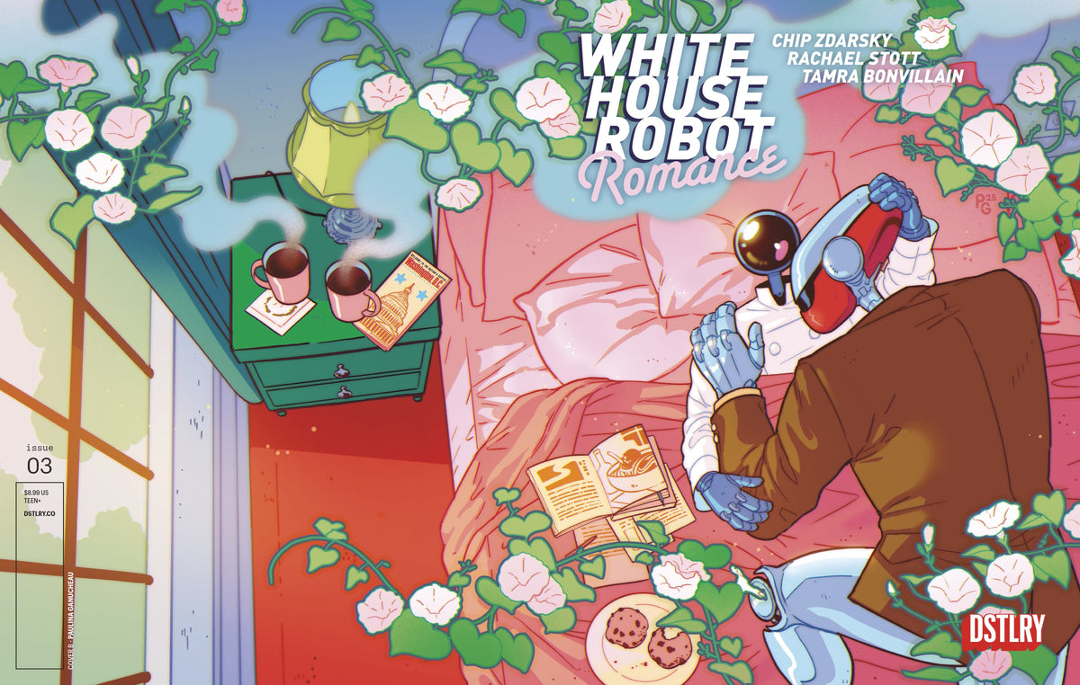 DSTLRY Comic Book WHITE HOUSE ROBOT ROMANCE #3 CVR B PAULINA GANUCHEAU VARIANT 61499847382300321 PRH-61499847382300321