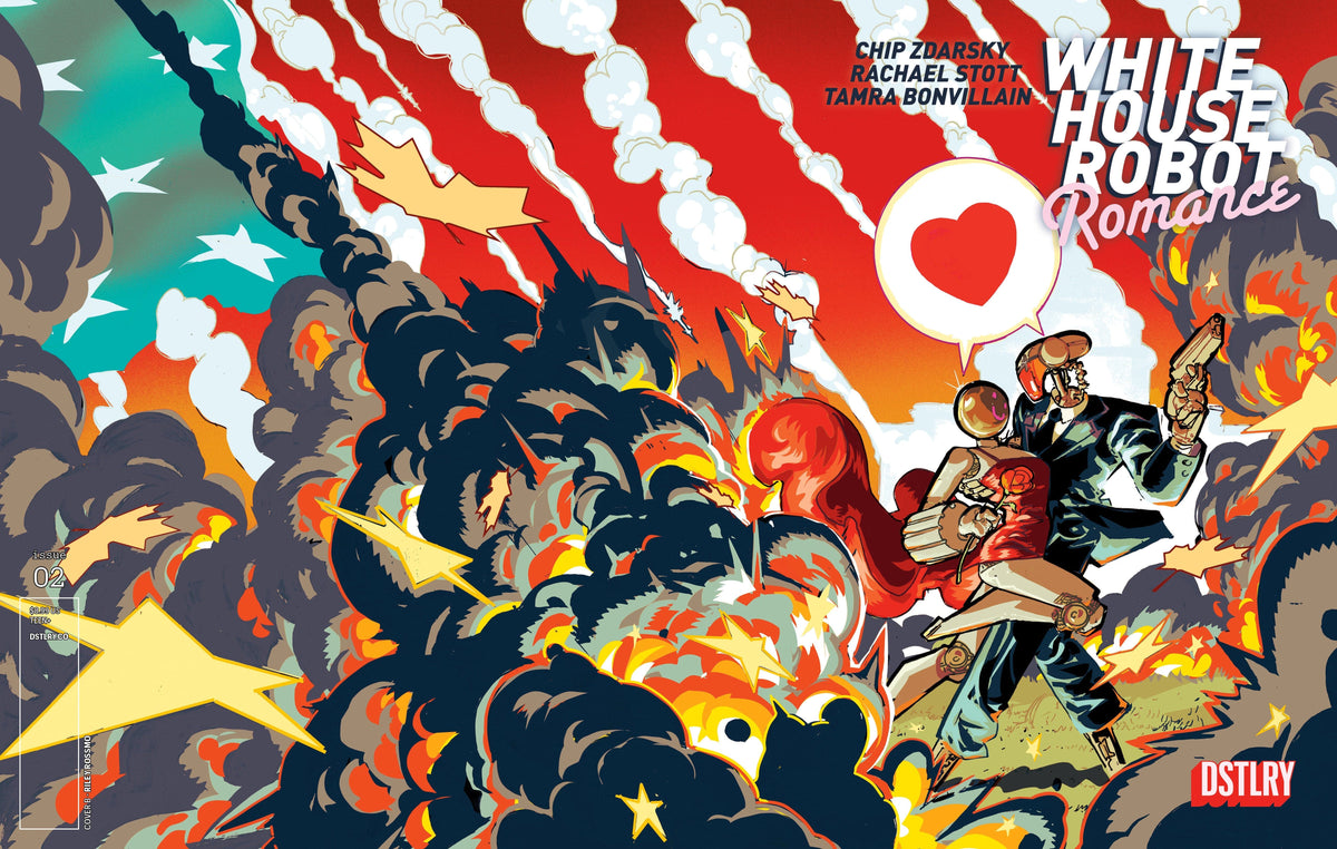 DSTLRY Comic Books WHITE HOUSE ROBOT ROMANCE #2 CVR B RILEY ROSSMO VARIANT '61499847382300221 PRH-61499847382300221