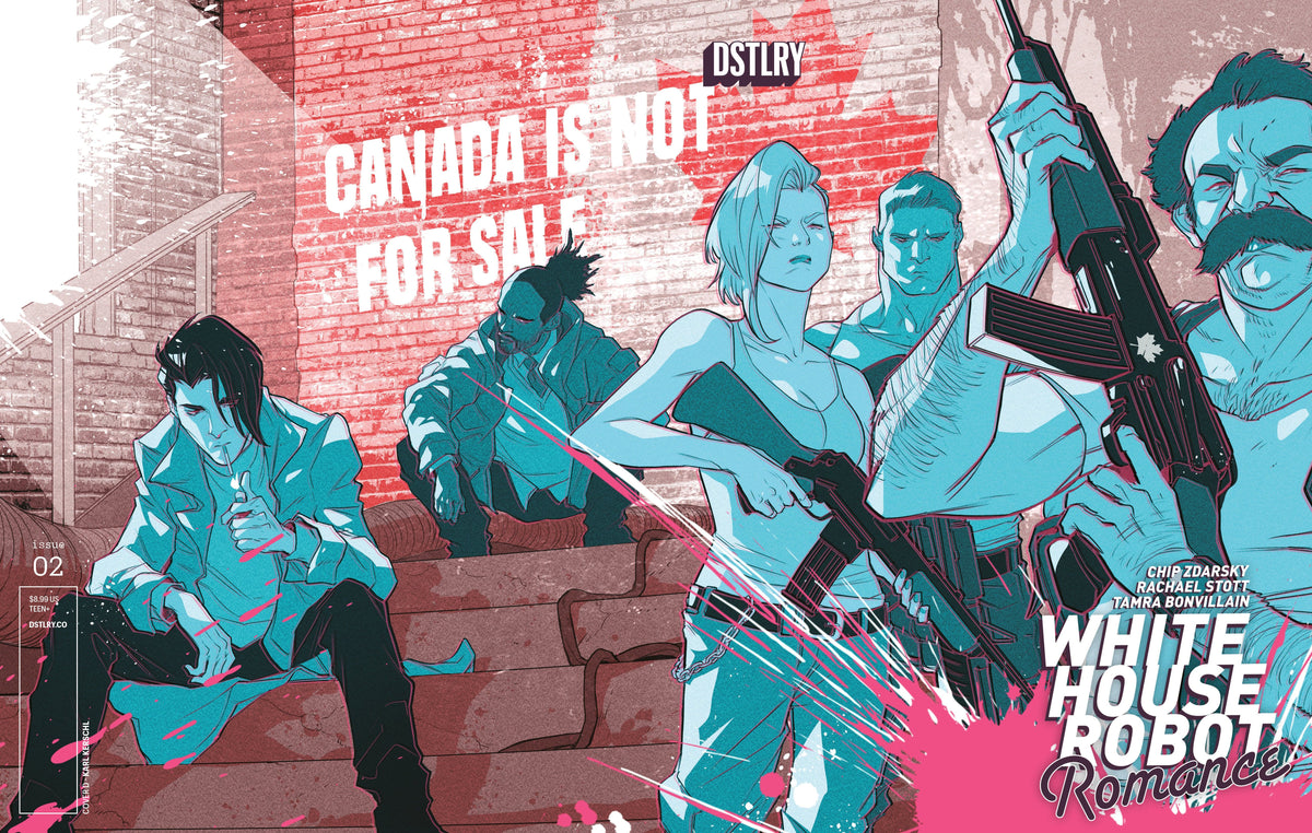 DSTLRY Comic Books WHITE HOUSE ROBOT ROMANCE #2 CVR D KARL KERSCHL VARIANT 61499847382300241 PRH-61499847382300241