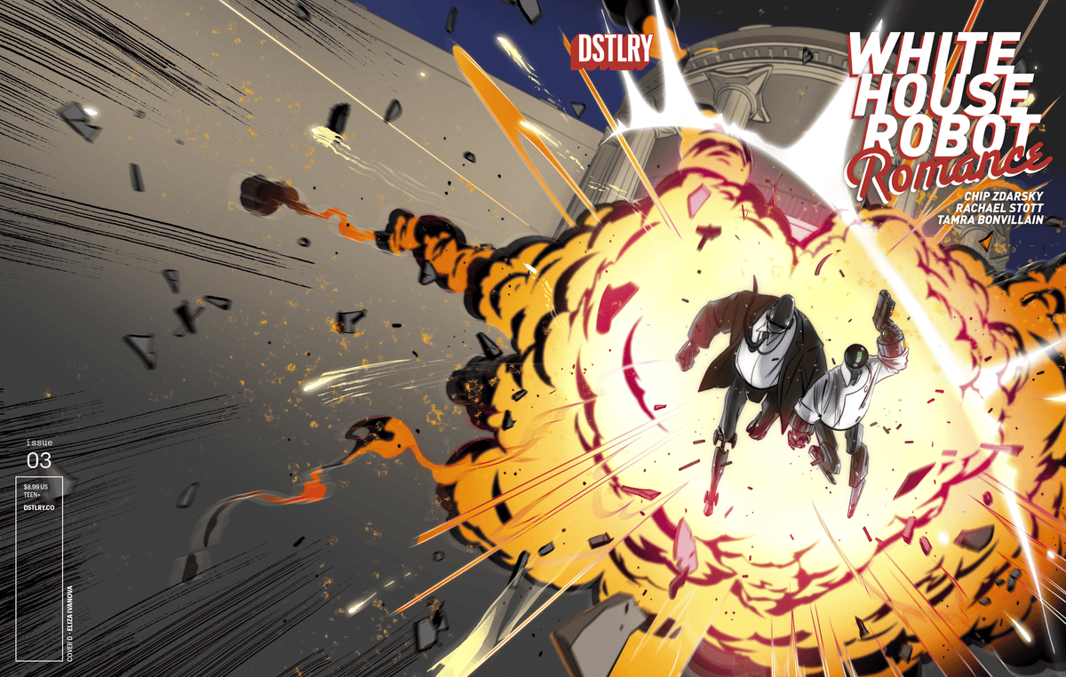 DSTLRY Comic Books WHITE HOUSE ROBOT ROMANCE #3 CVR D ELIZA IVANOVA VARIANT 61499847382300341 PRH-61499847382300341