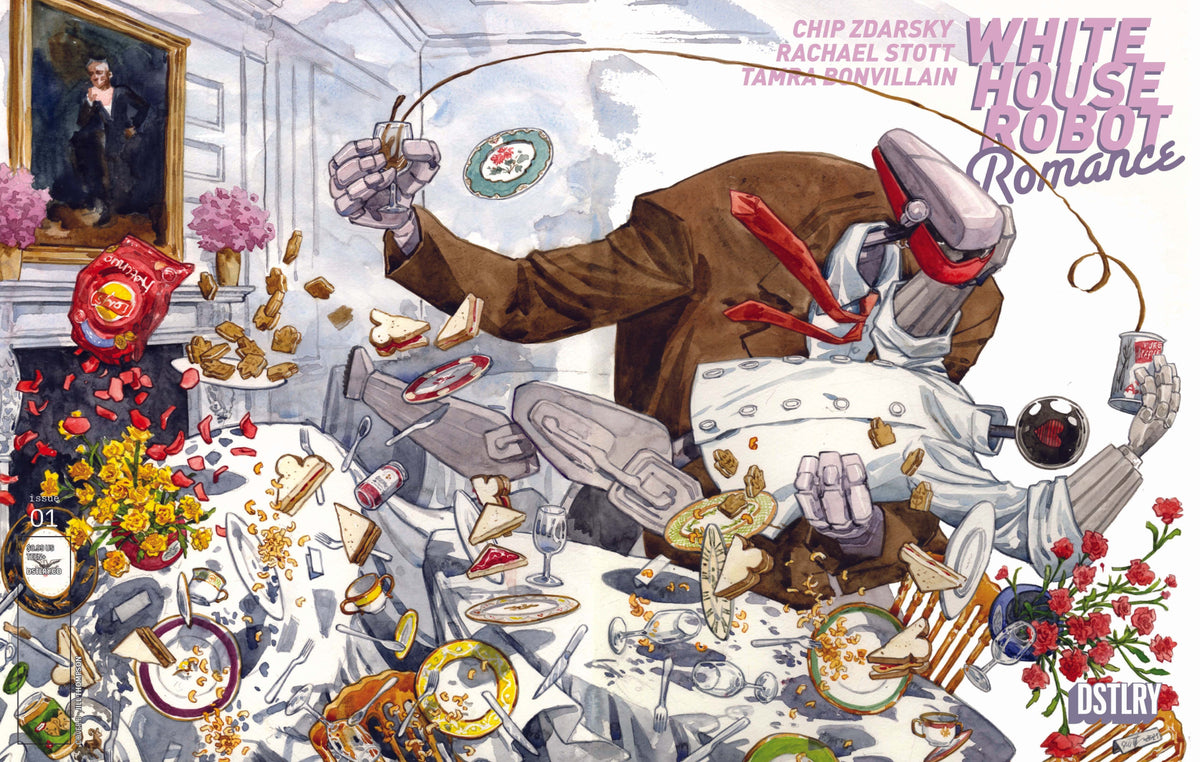 Dstlry Media Comic Books WHITE HOUSE ROBOT ROMANCE #1 CVR B THOMPSON 61499847382300121 APR250867
