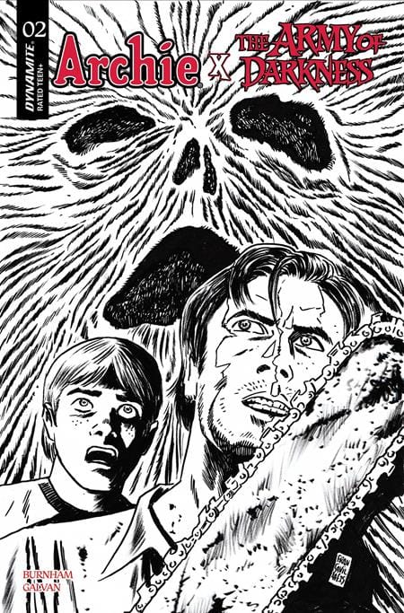 Dynamite Comic Books ARCHIE X ARMY OF DARKNESS #2 CVR M FRANCESCO FRANCAVILLA LINE ART VAR 72513036283402131 0126DE8363