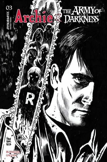 Dynamite Comic Books ARCHIE X ARMY OF DARKNESS #3 CVR M FRANCESCO FRANCAVILLA LINE ART VAR 72513036283403131 0226DE8192
