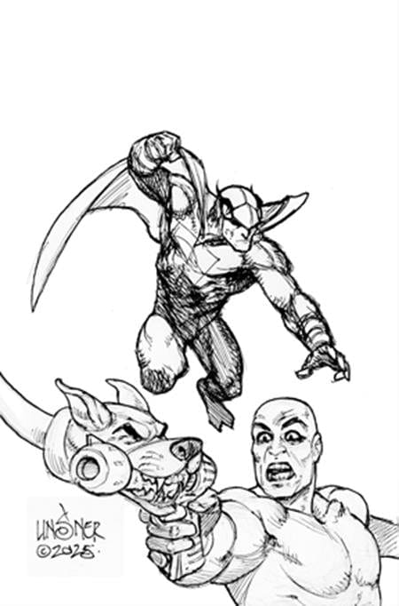 Dynamite Comic Books BLUE FALCON & DYNOMUTT #1 CVR N INC 1:15 JOSEPH MICHAEL LINSNER LINE ART VIRGIN VAR 72513035910001141 0725DE1197