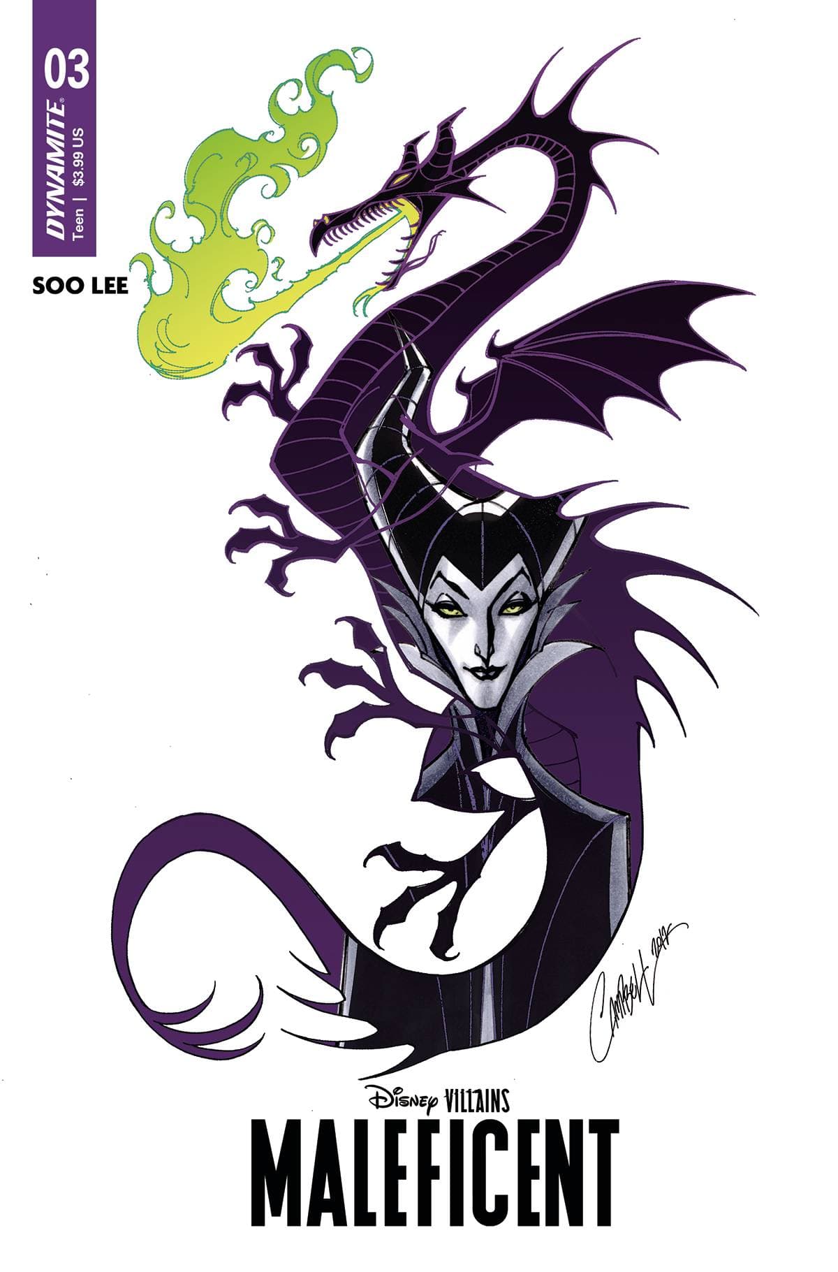 DISNEY VILLAINS MALEFICENT #3 CVR O FOC CAMPBELL ORIGINAL