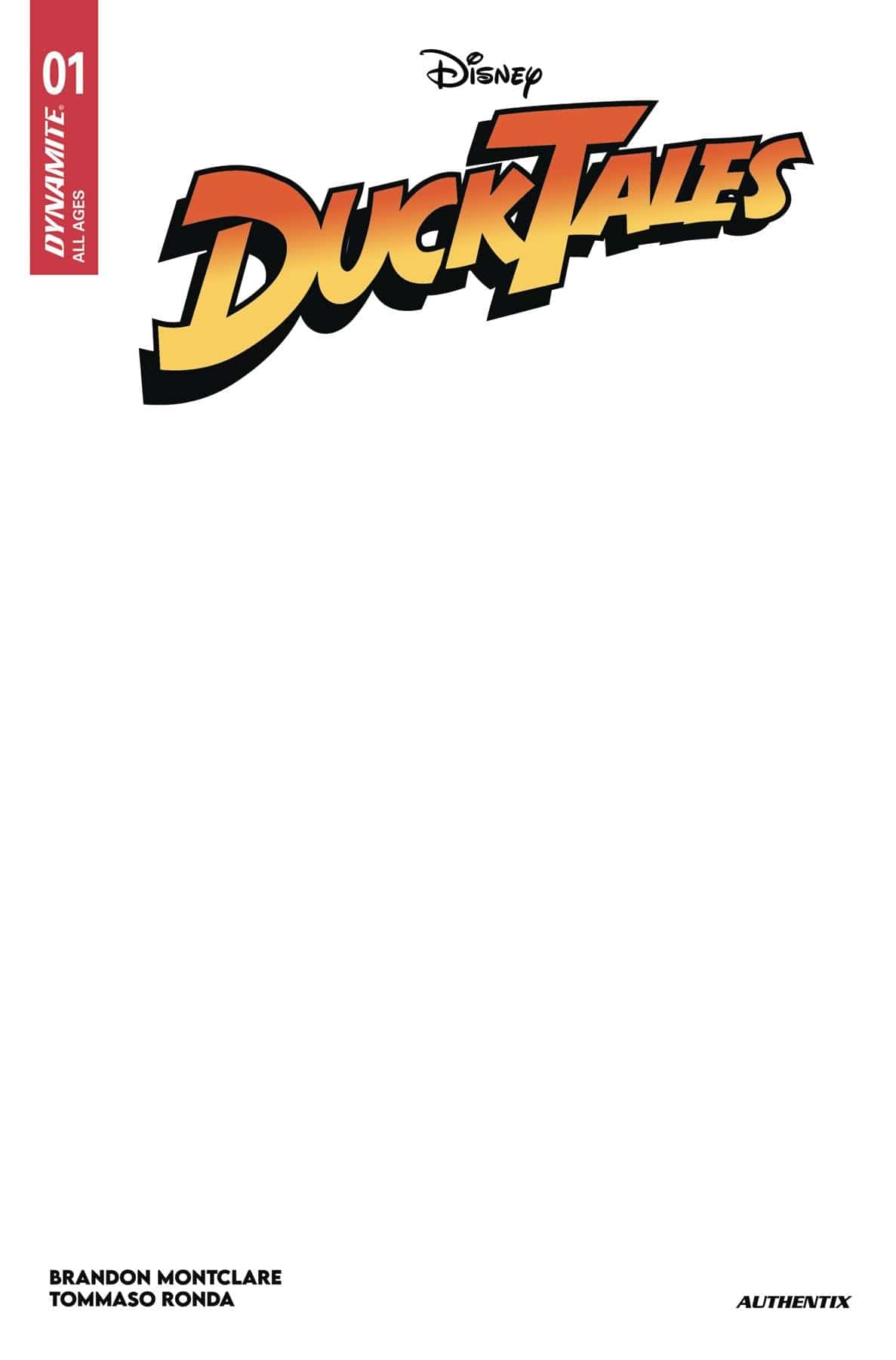 DUCKTALES #1 CVR H BLANK AUTHENTIX