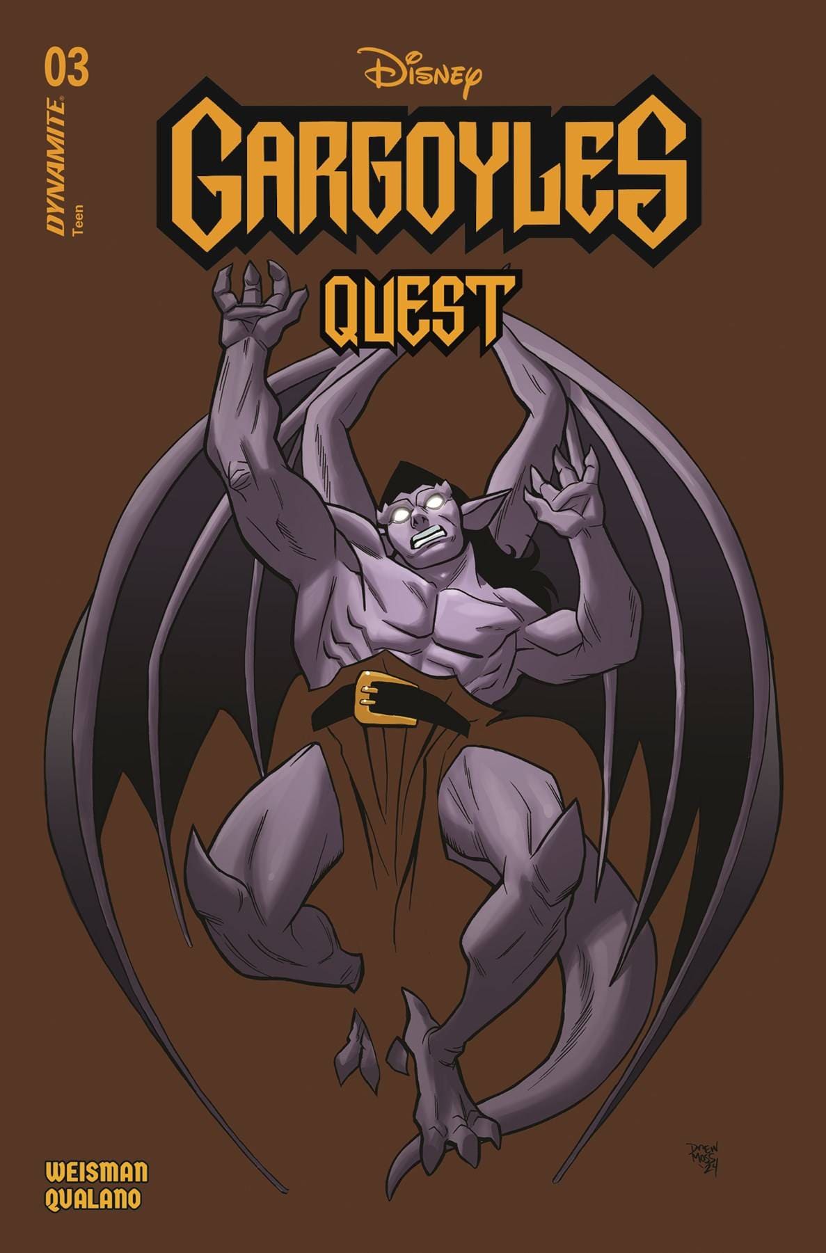 DYNAMITE Comic Books GARGOYLES QUEST #3 CVR C MOSS COLOR BLEED (C: 1-0-0) 72513033923203031 JAN240137