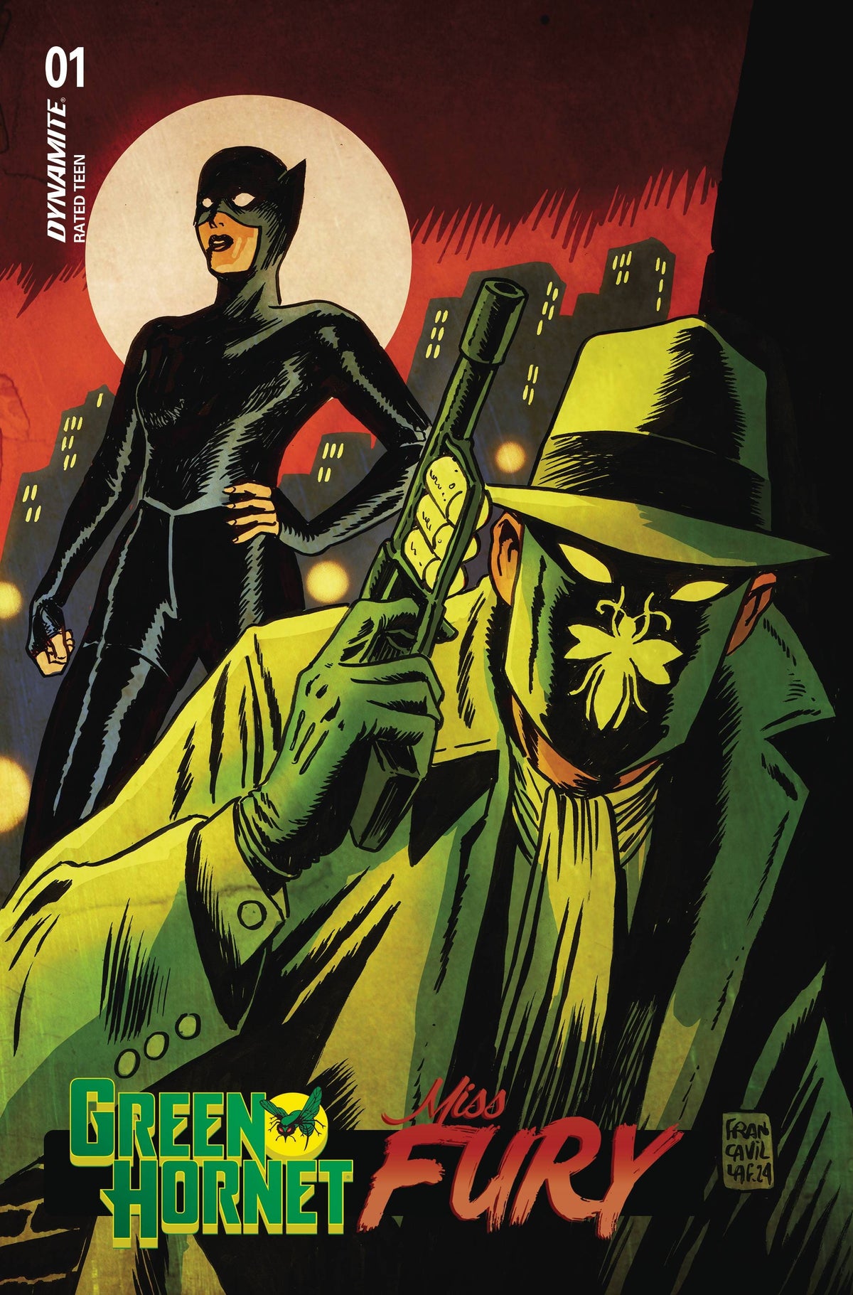 DYNAMITE Comic Books GREEN HORNET MISS FURY #1 CVR A FRANCAVILLA 72513035010701011 SEP240158