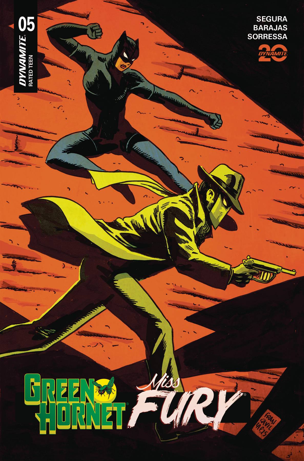 Dynamite Comic Books GREEN HORNET MISS FURY #5 CVR A FRANCAVILLA 72513035010705011 MAR250183