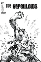 DYNAMITE Comic Books HERCULOIDS #7 CVR E 1:10 INCV LINSNER LINE ART (C: 1-0-0) 72513035274307051