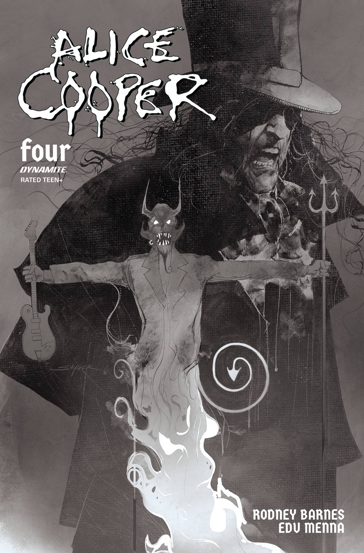 ALICE COOPER #4 CVR H 1:5 FOC SAYGER B&W INCV