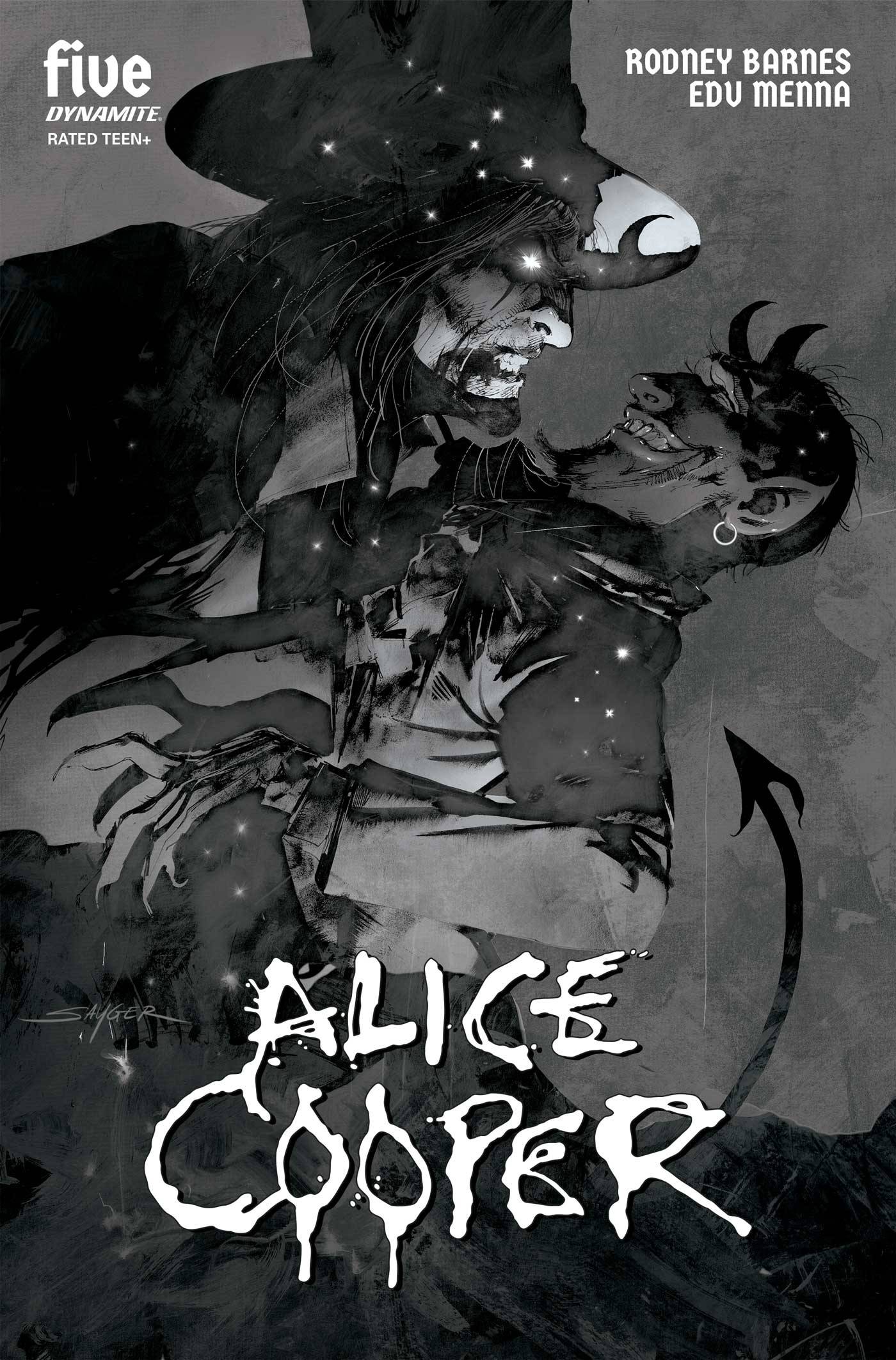 ALICE COOPER #5 CVR H 1:5 INCV FOC INCV SAYGER B&W VAR